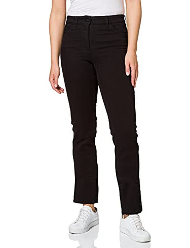 GERRY WEBER Edition Damen 92307-67930 Straight Jeans, Schwarz (Black Black Denim 12800), 34 (Herstellergröße: 34R) im Sale